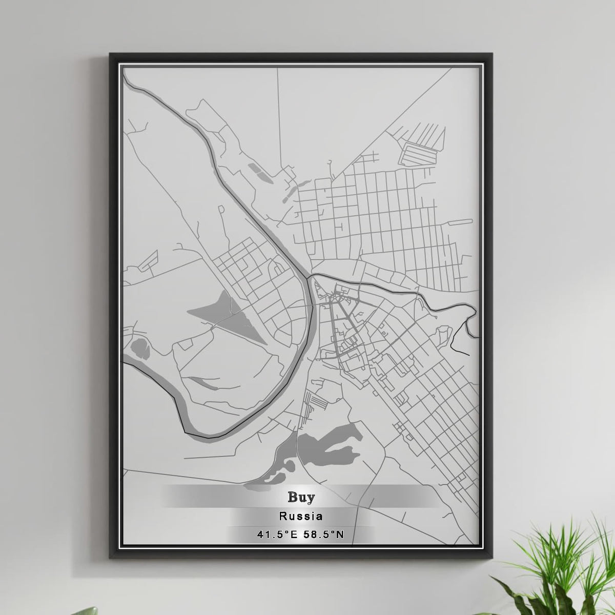 ROAD MAP OF BUY, RUSSIA BY MAPBAKES