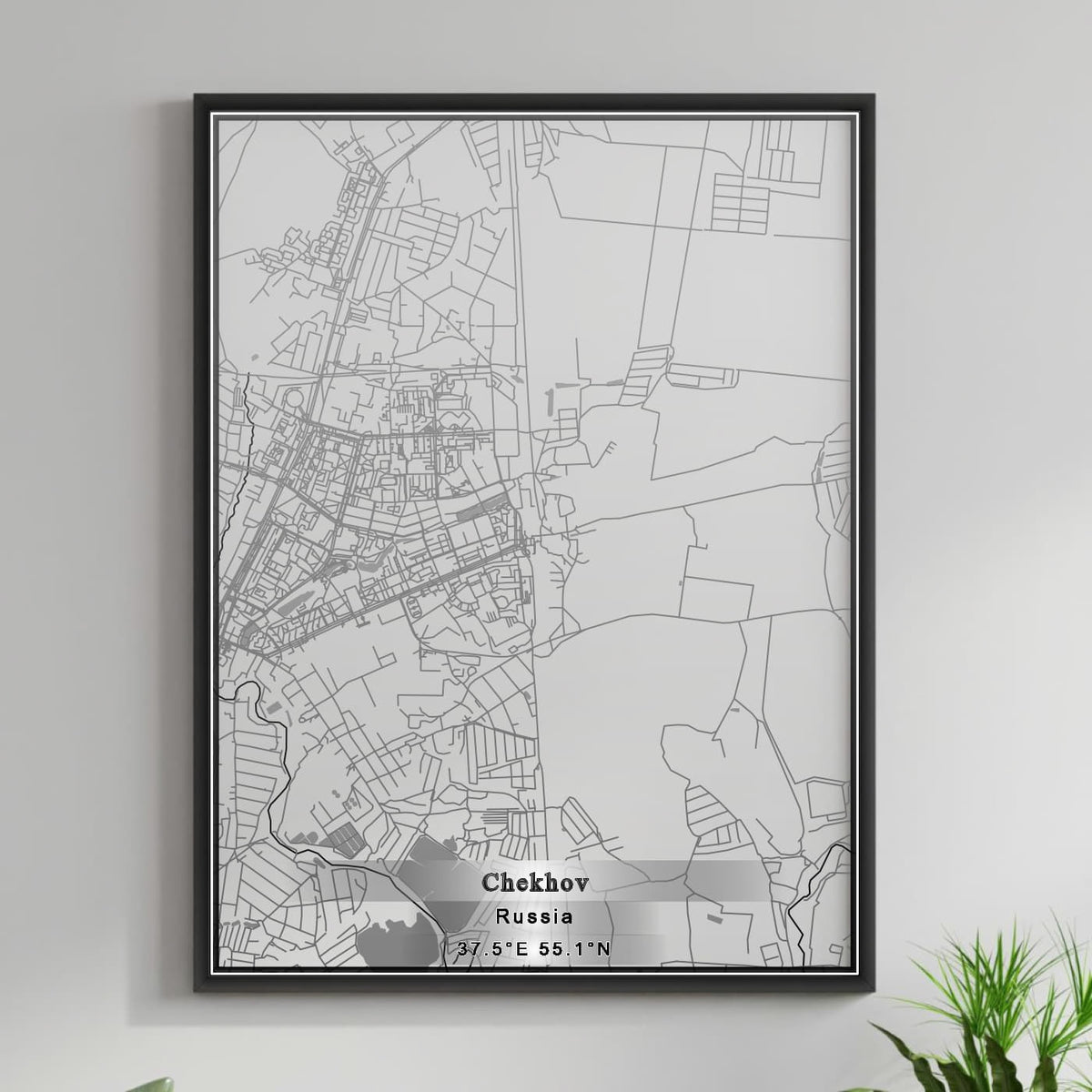ROAD MAP OF CHEKHOV, RUSSIA BY MAPBAKES