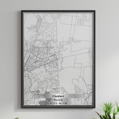 ROAD MAP OF CHEKHOV, RUSSIA BY MAPBAKES