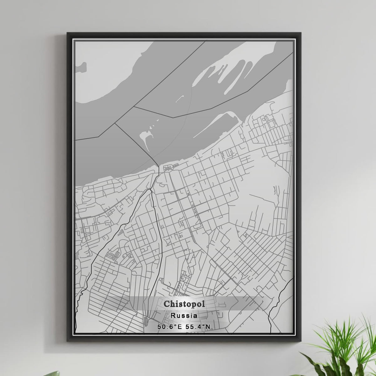 ROAD MAP OF CHISTOPOL, RUSSIA BY MAPBAKES