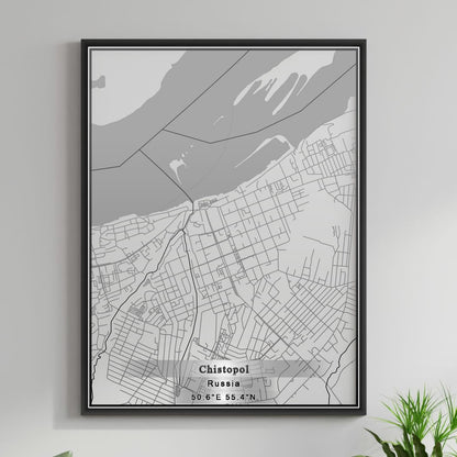 ROAD MAP OF CHISTOPOL, RUSSIA BY MAPBAKES
