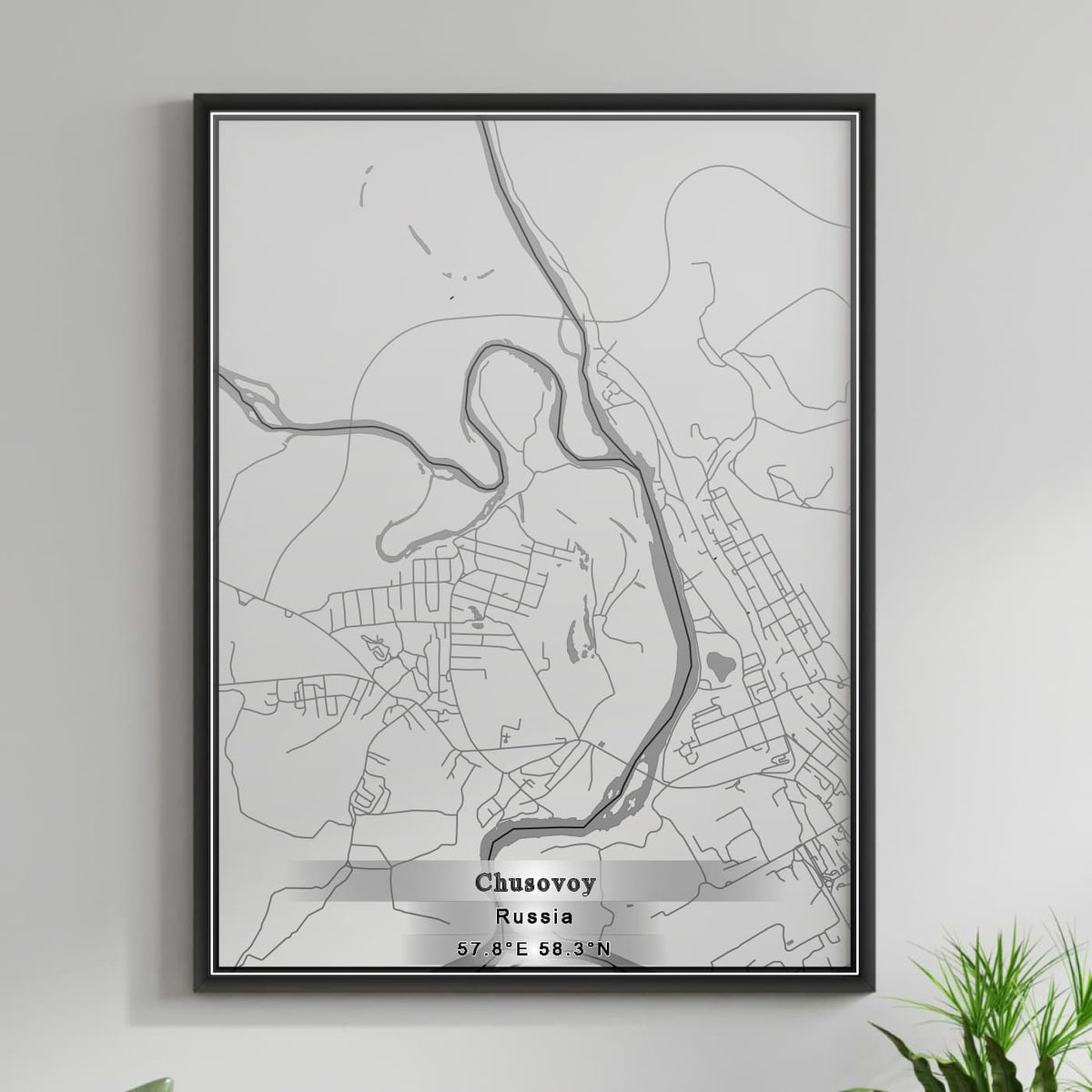 ROAD MAP OF CHUSOVOY, RUSSIA BY MAPBAKES