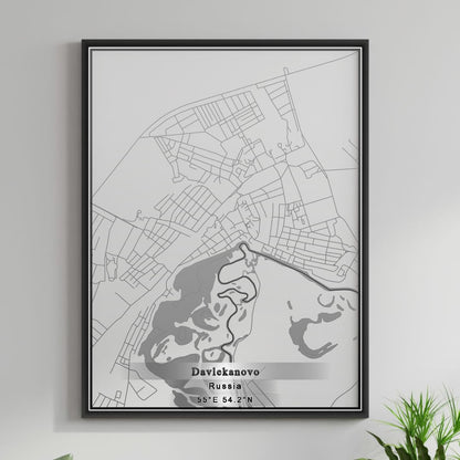 ROAD MAP OF DAVLEKANOVO, RUSSIA BY MAPBAKES