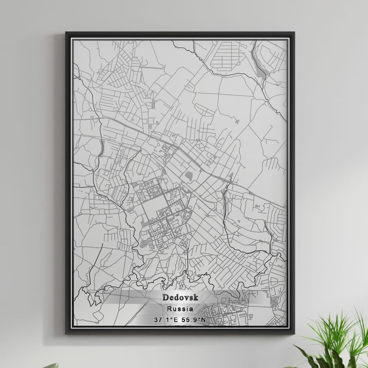 ROAD MAP OF DEDOVSK, RUSSIA BY MAPBAKES