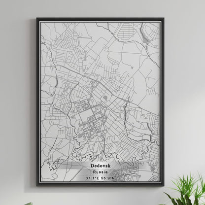 ROAD MAP OF DEDOVSK, RUSSIA BY MAPBAKES