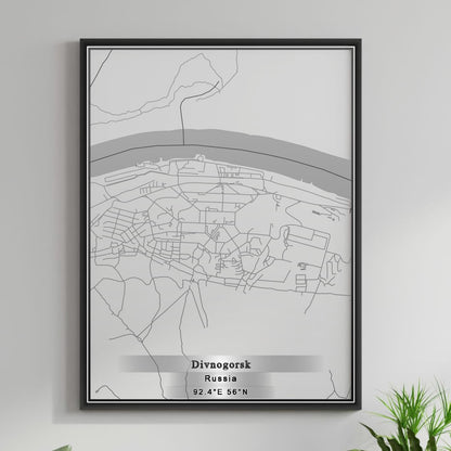 ROAD MAP OF DIVNOGORSK, RUSSIA BY MAPBAKES