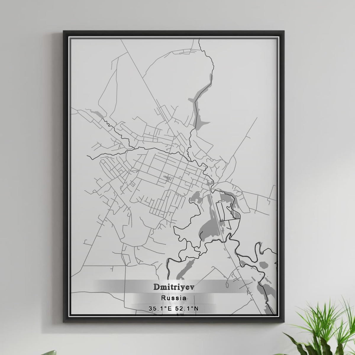 ROAD MAP OF DMITRIYEV, RUSSIA BY MAPBAKES