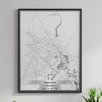 ROAD MAP OF DMITRIYEV, RUSSIA BY MAPBAKES