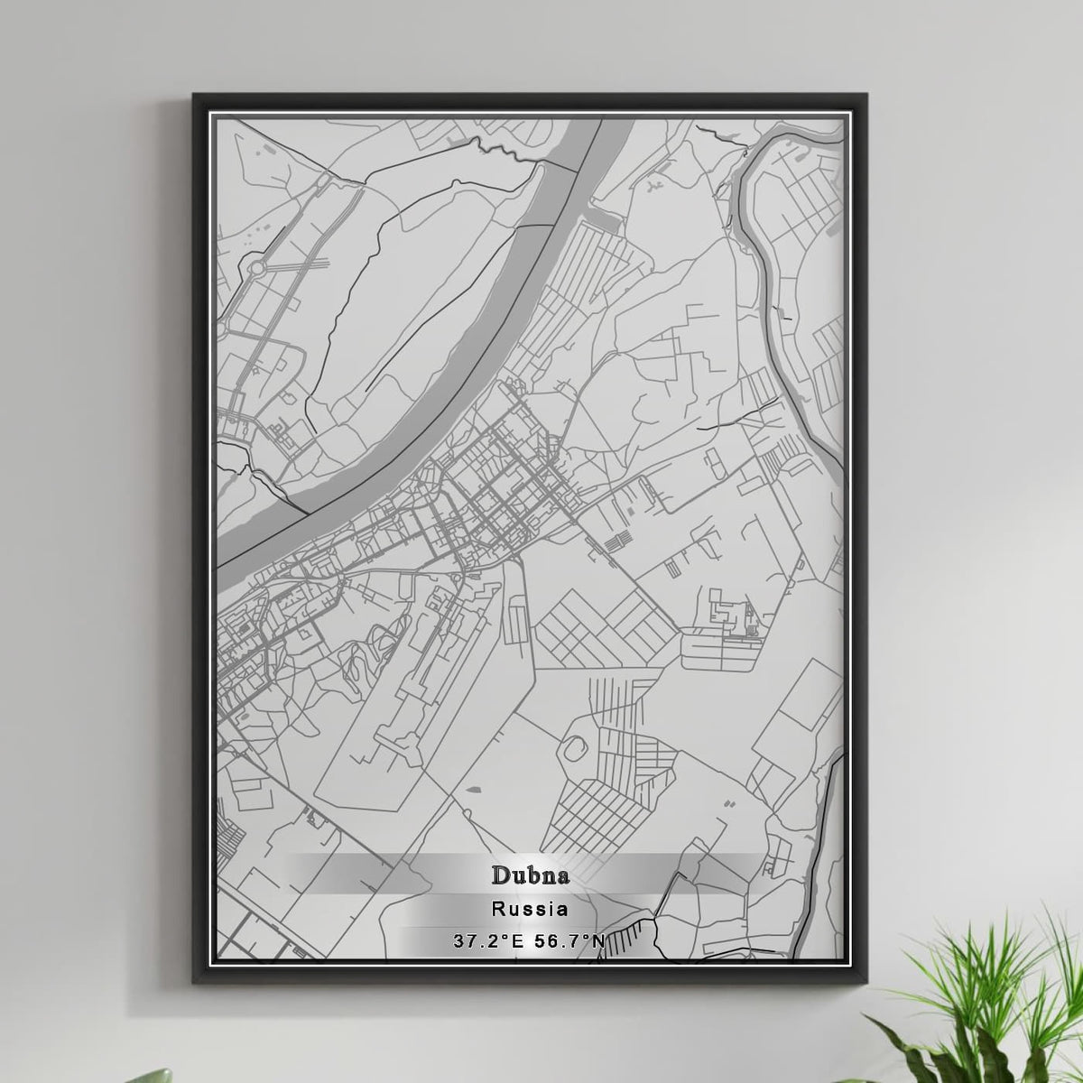 ROAD MAP OF DUBNA, RUSSIA BY MAPBAKES