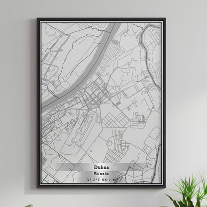 ROAD MAP OF DUBNA, RUSSIA BY MAPBAKES