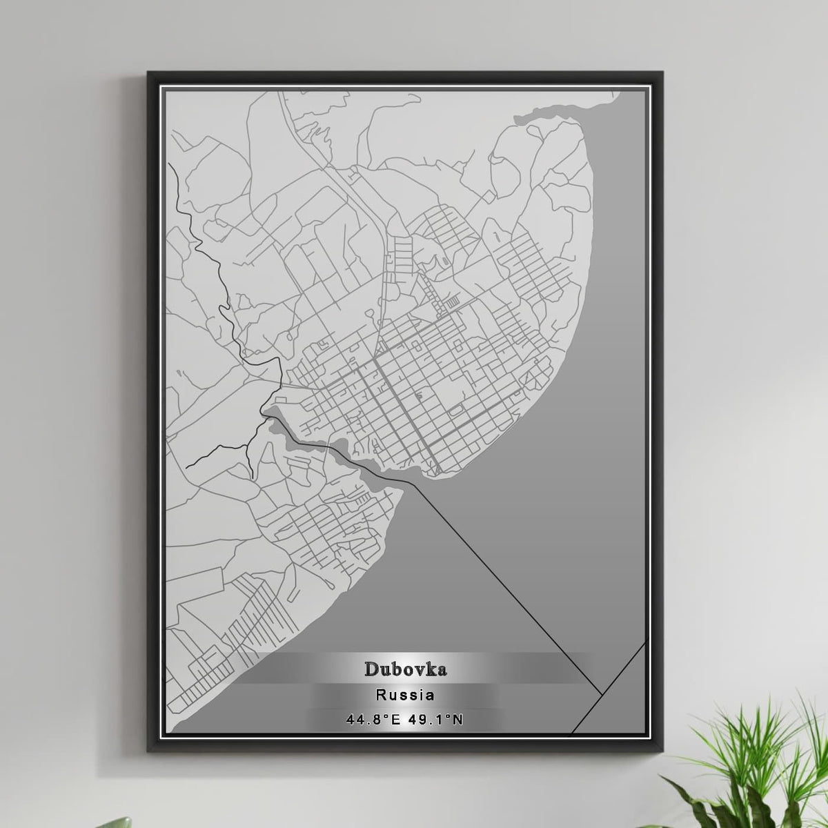 ROAD MAP OF DUBOVKA, RUSSIA BY MAPBAKES