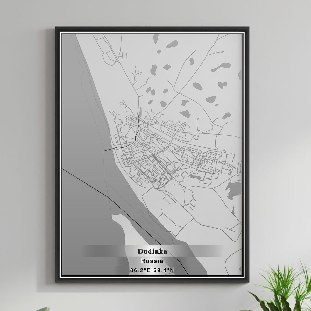 ROAD MAP OF DUDINKA, RUSSIA BY MAPBAKES