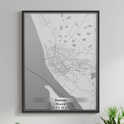 ROAD MAP OF DUDINKA, RUSSIA BY MAPBAKES