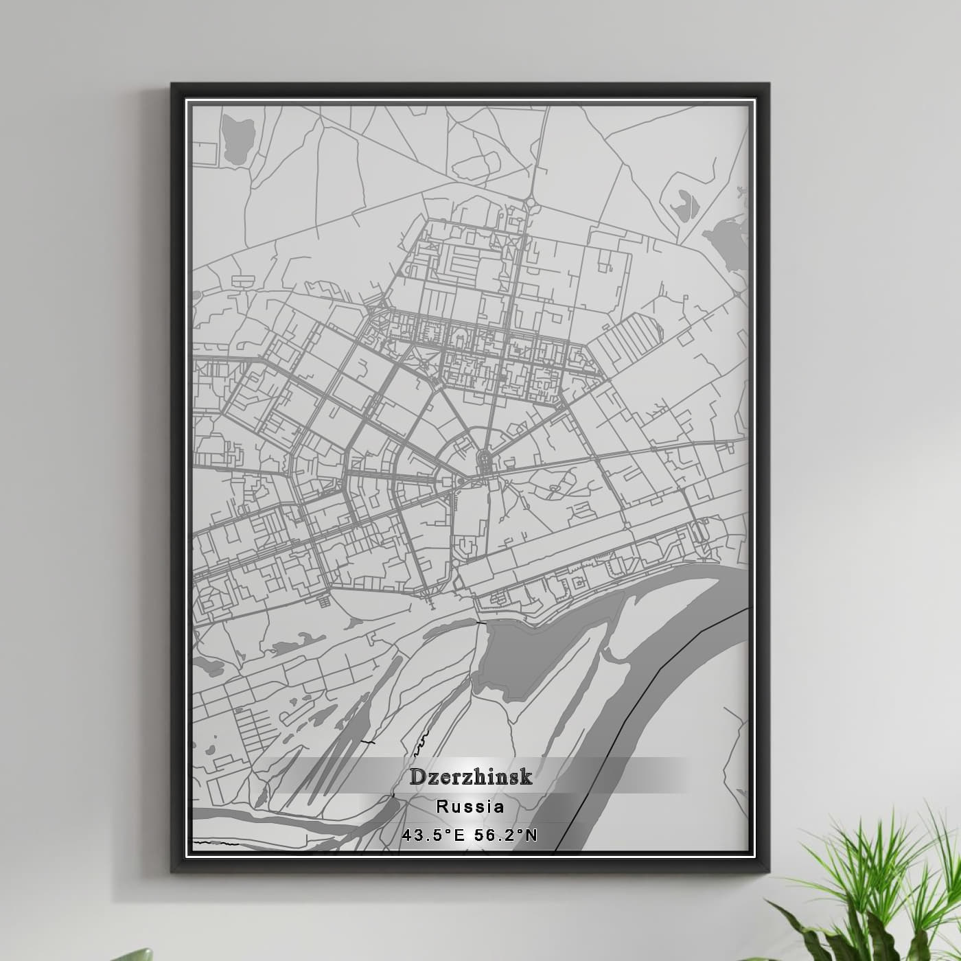 ROAD MAP OF DZERZHINSK, RUSSIA BY MAPBAKES
