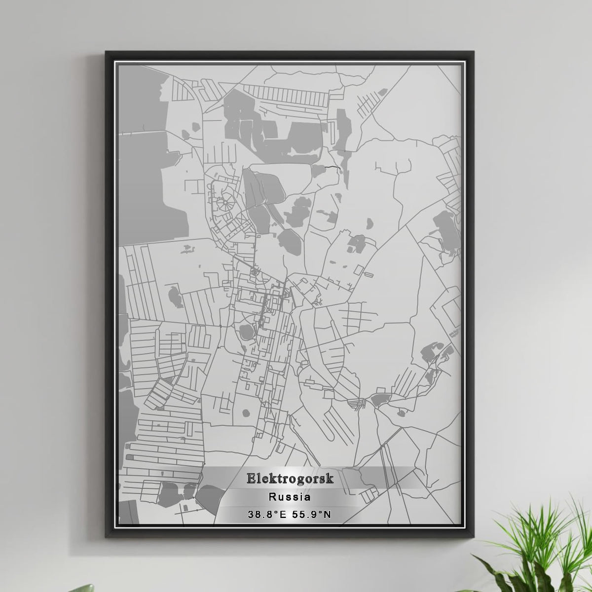 ROAD MAP OF ELEKTROGORSK, RUSSIA BY MAPBAKES