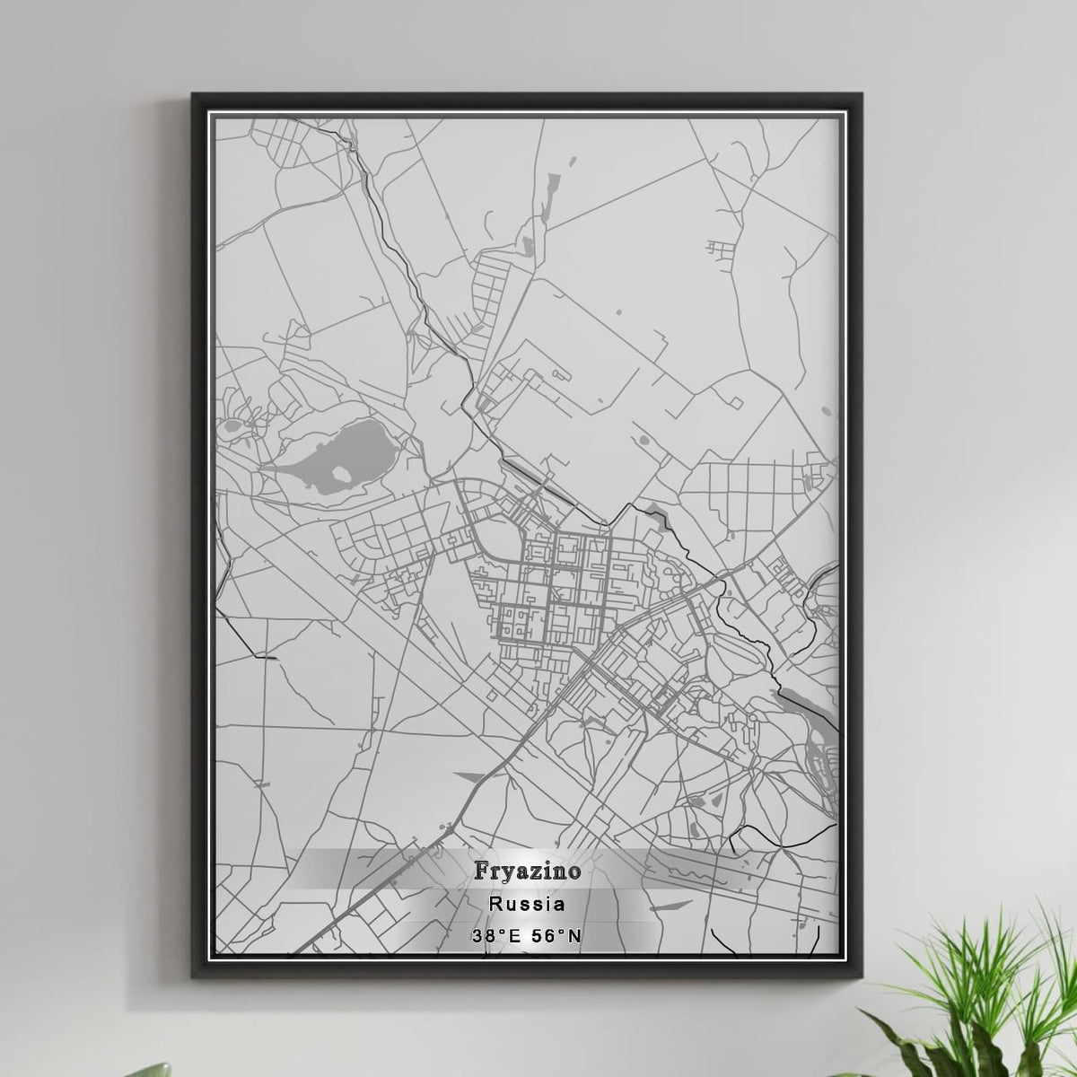 ROAD MAP OF FRYAZINO, RUSSIA BY MAPBAKES