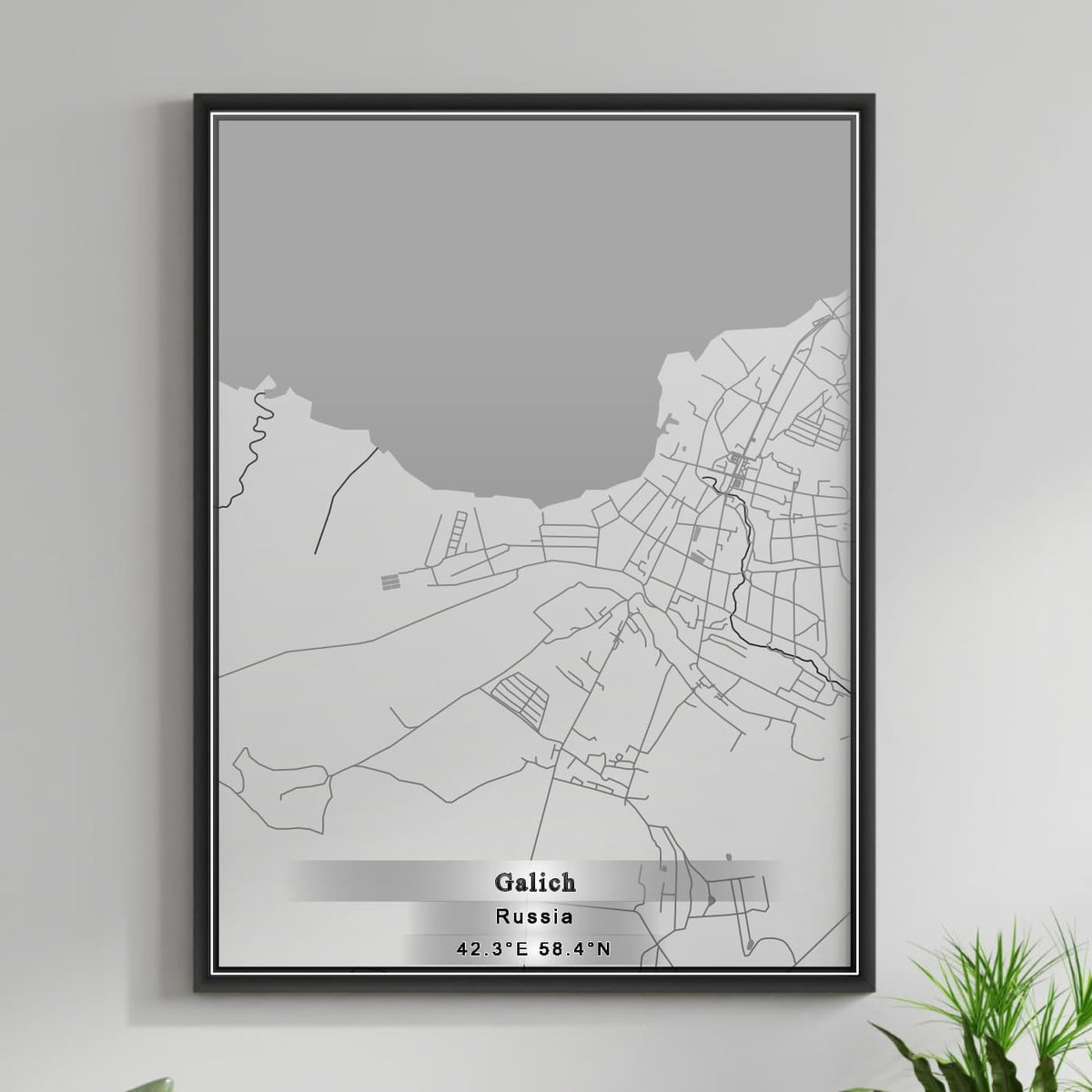 ROAD MAP OF GALICH, RUSSIA BY MAPBAKES