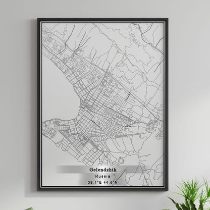 ROAD MAP OF GELENDZHIK, RUSSIA BY MAPBAKES