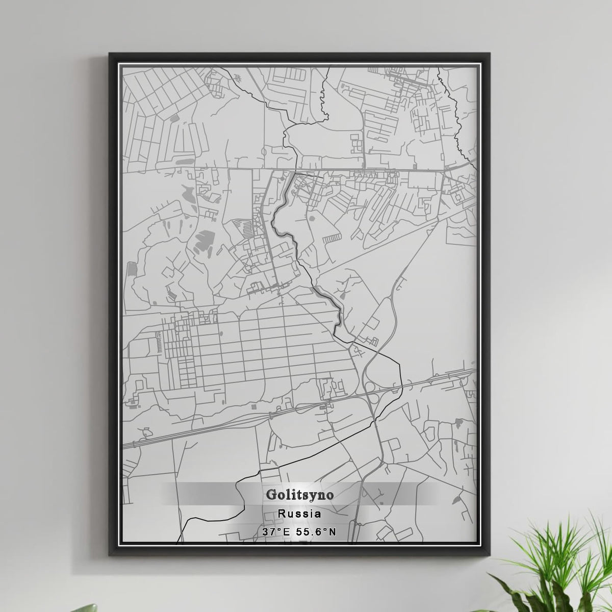ROAD MAP OF GOLITSYNO, RUSSIA BY MAPBAKES