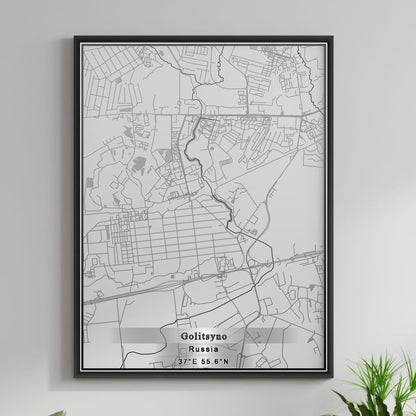 ROAD MAP OF GOLITSYNO, RUSSIA BY MAPBAKES