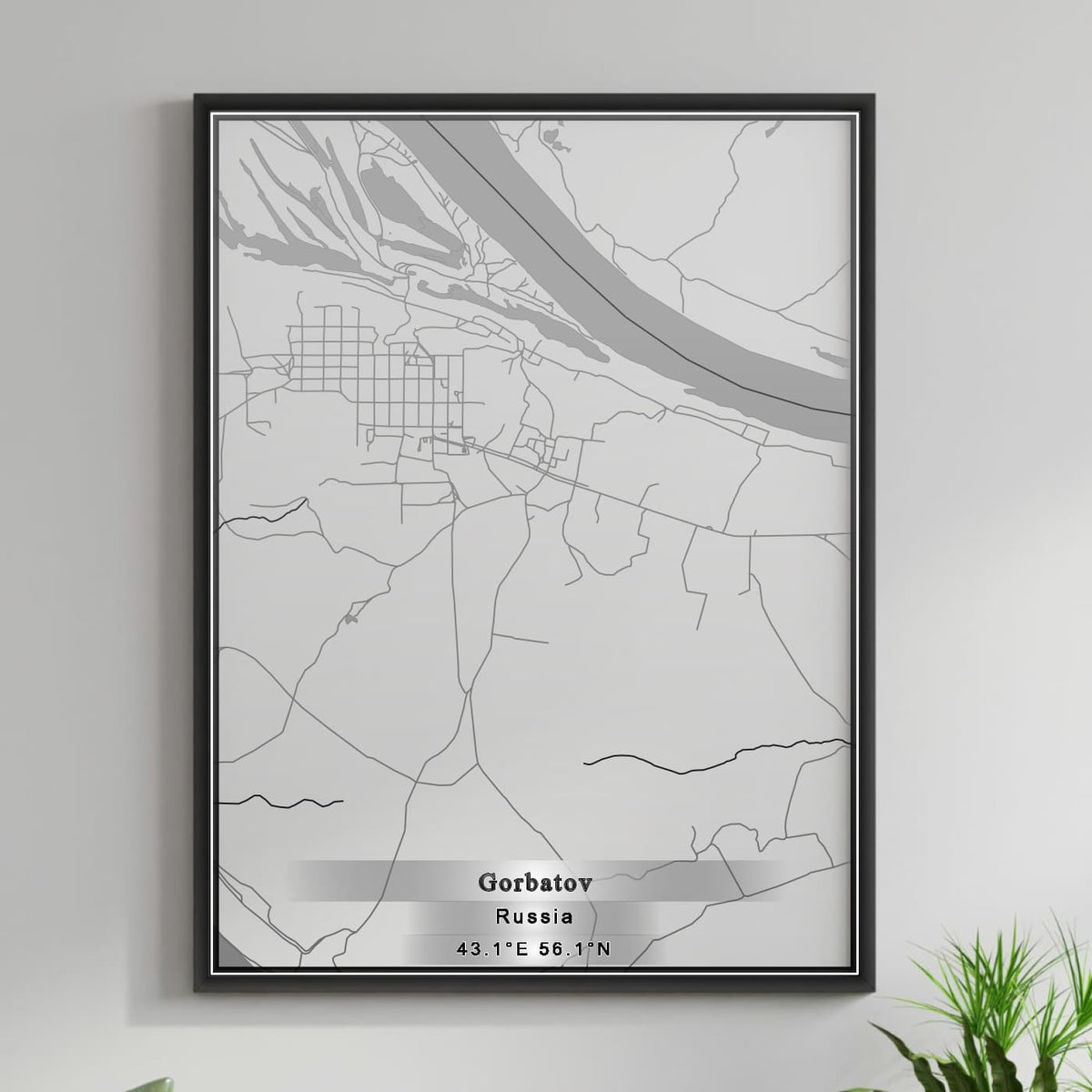 ROAD MAP OF GORBATOV, RUSSIA BY MAPBAKES