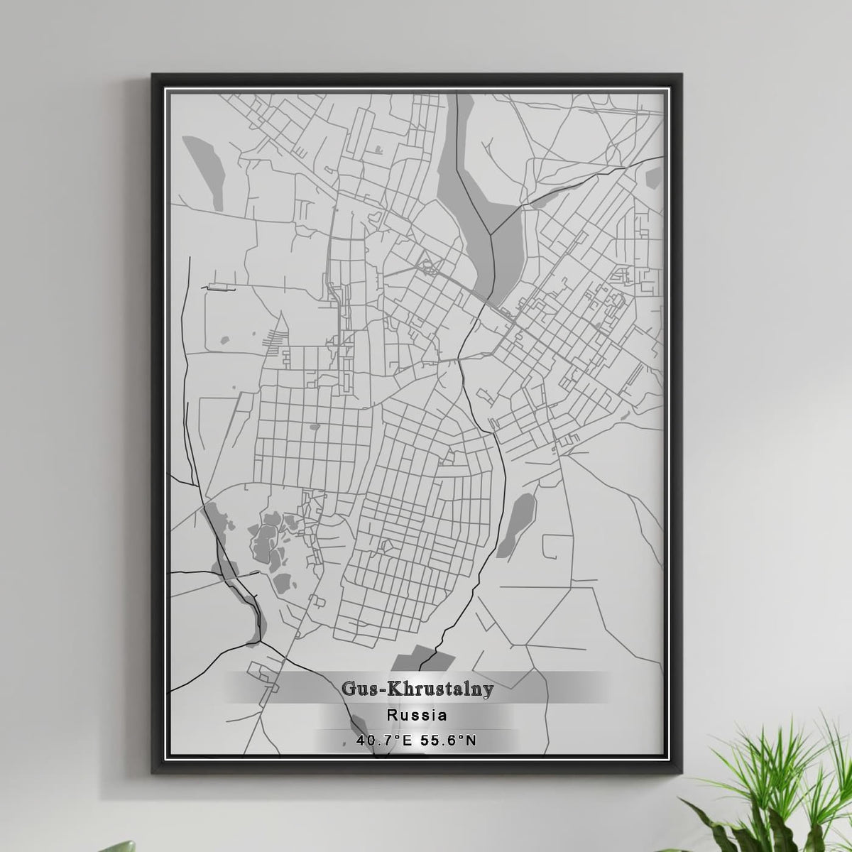 ROAD MAP OF GUS KHRUSTALNY, RUSSIA BY MAPBAKES