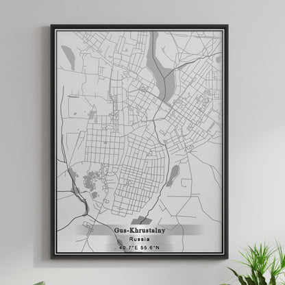 ROAD MAP OF GUS KHRUSTALNY, RUSSIA BY MAPBAKES