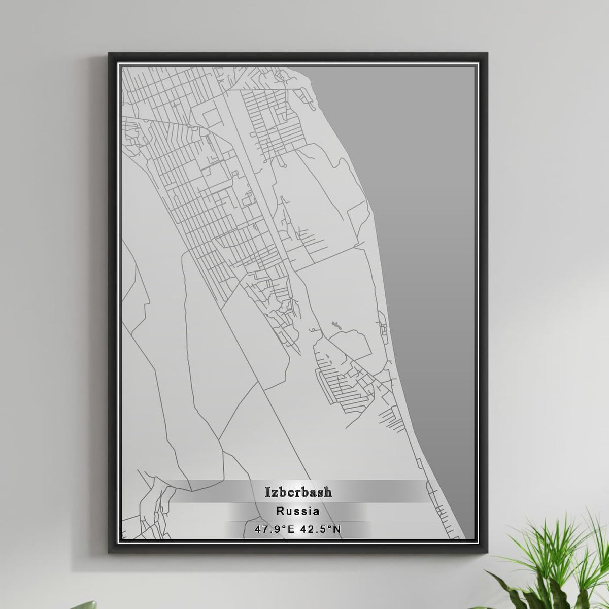 ROAD MAP OF IZBERBASH, RUSSIA BY MAPBAKES