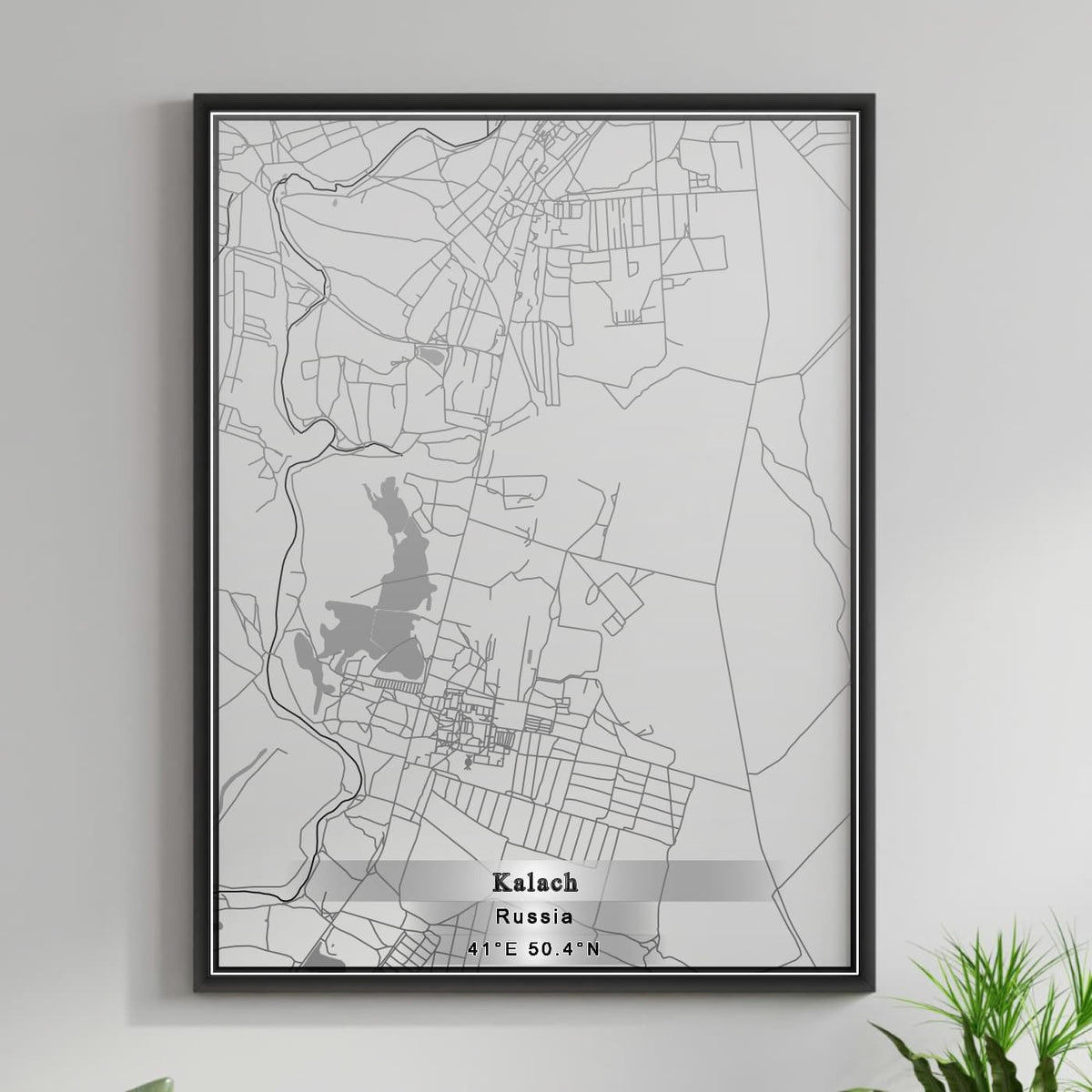 ROAD MAP OF KALACH, RUSSIA BY MAPBAKES
