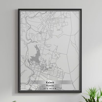 ROAD MAP OF KALACH, RUSSIA BY MAPBAKES