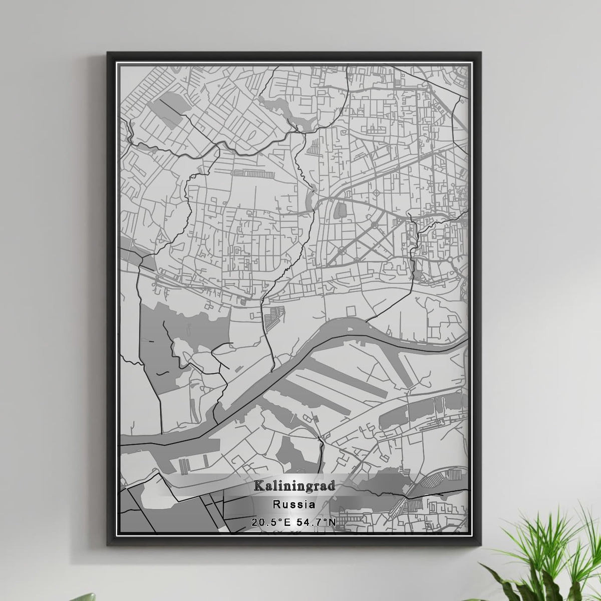 ROAD MAP OF KALININGRAD, RUSSIA BY MAPBAKES