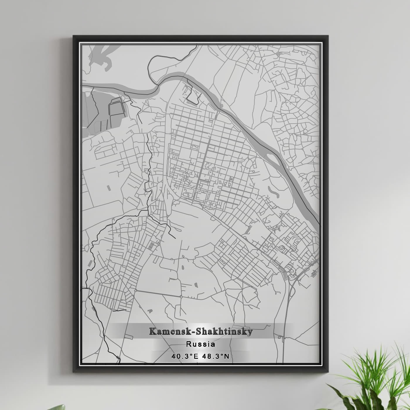ROAD MAP OF KAMENSK SHAKHTINSKY, RUSSIA BY MAPBAKES
