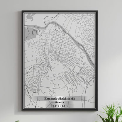ROAD MAP OF KAMENSK SHAKHTINSKY, RUSSIA BY MAPBAKES