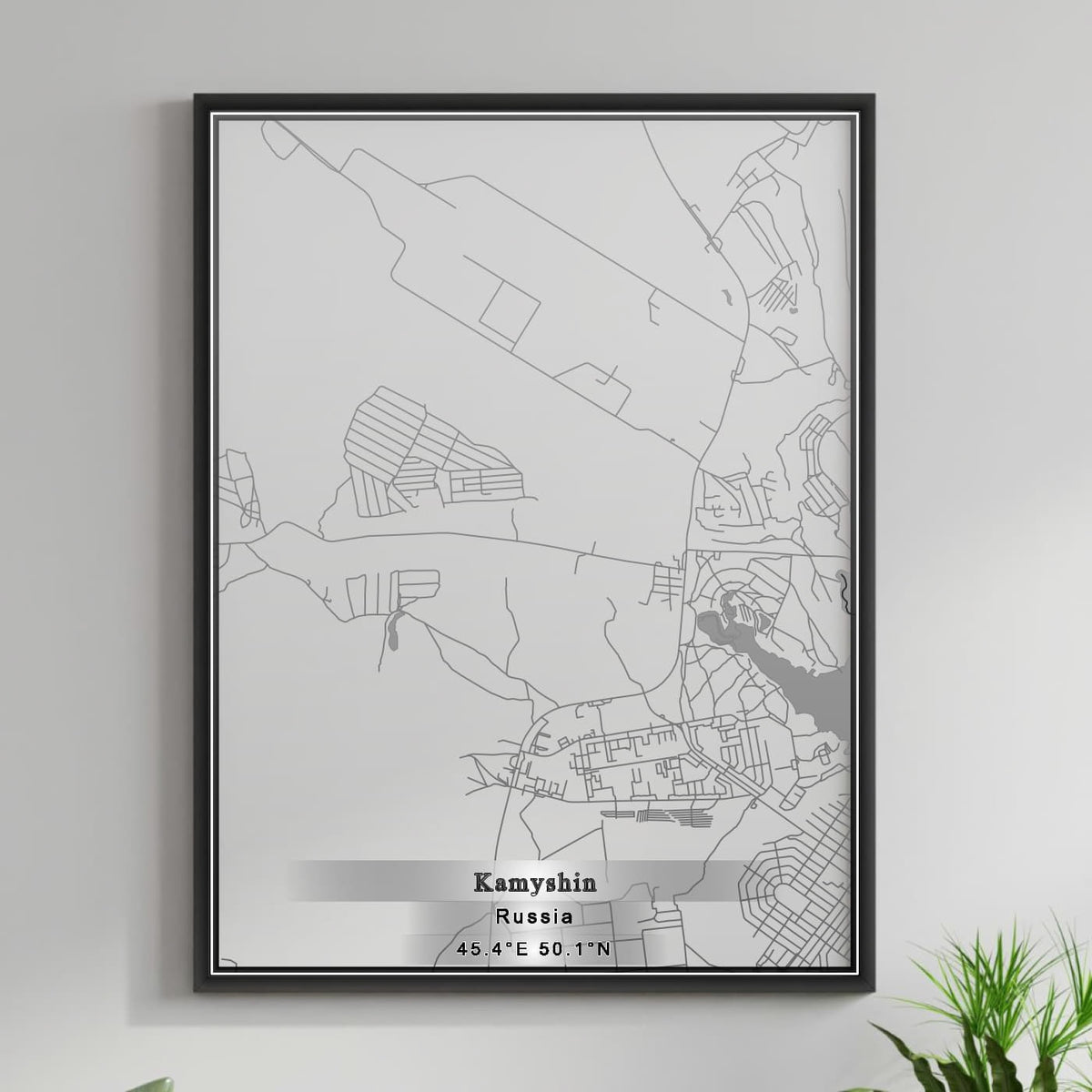 ROAD MAP OF KAMYSHIN, RUSSIA BY MAPBAKES
