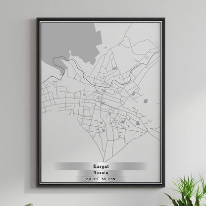 ROAD MAP OF KARGAT, RUSSIA BY MAPBAKES