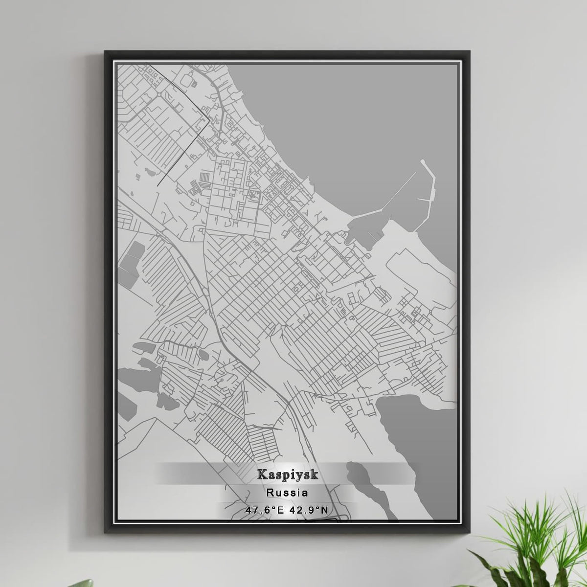 ROAD MAP OF KASPIYSK, RUSSIA BY MAPBAKES
