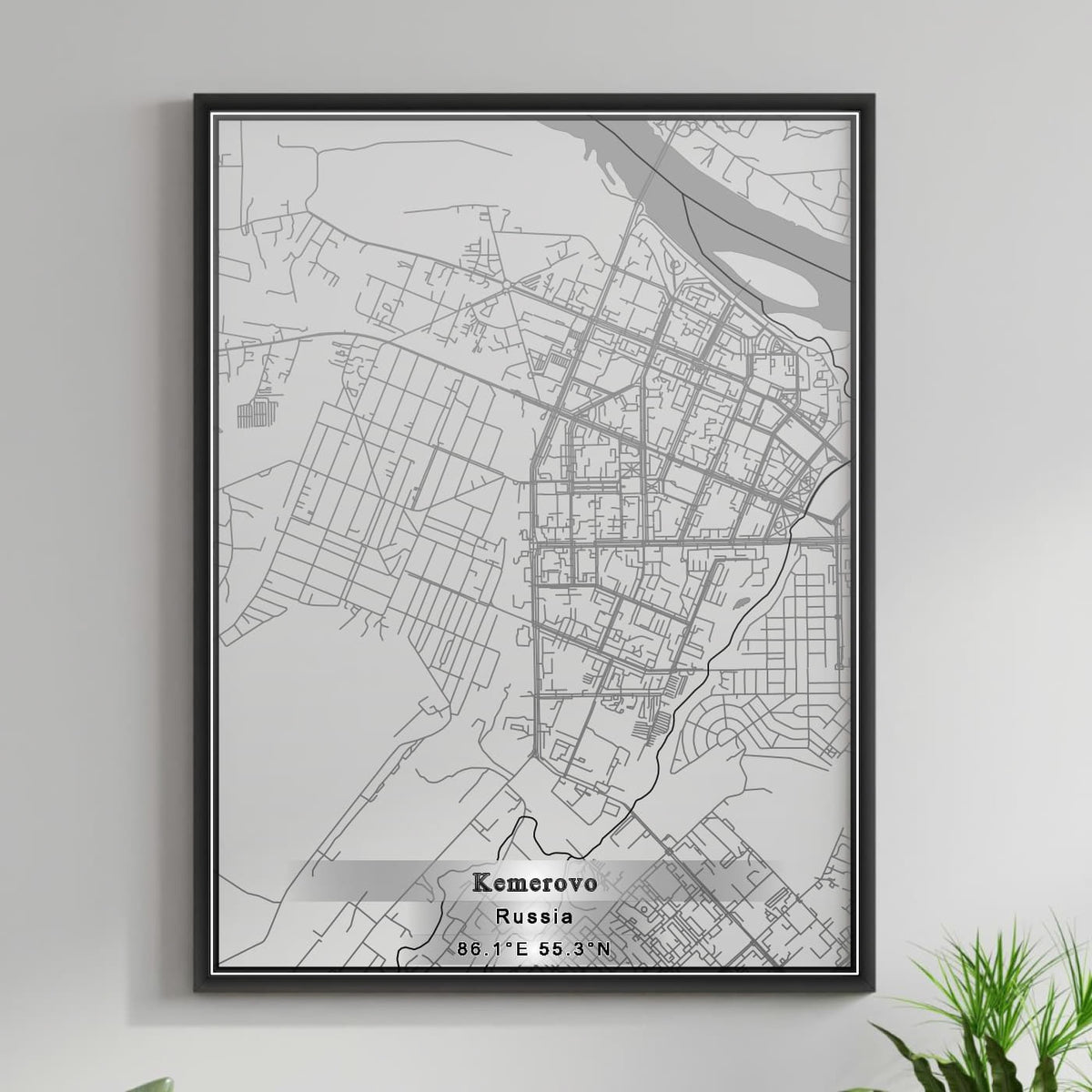 ROAD MAP OF KEMEROVO, RUSSIA BY MAPBAKES
