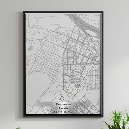 ROAD MAP OF KEMEROVO, RUSSIA BY MAPBAKES