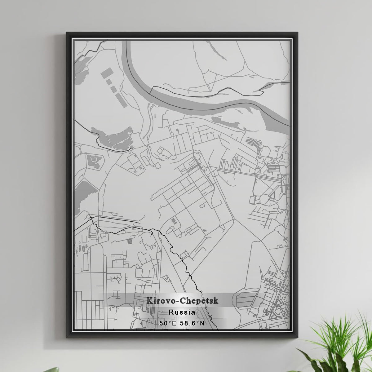 ROAD MAP OF KIROVO CHEPETSK, RUSSIA BY MAPBAKES