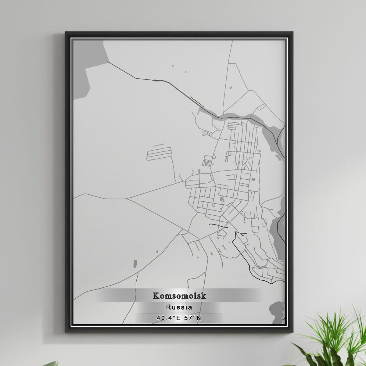 ROAD MAP OF KOMSOMOLSK, RUSSIA BY MAPBAKES
