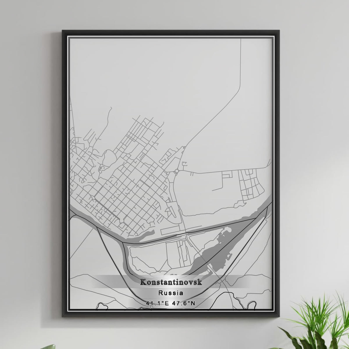 ROAD MAP OF KONSTANTINOVSK, RUSSIA BY MAPBAKES