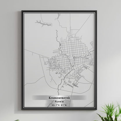 ROAD MAP OF KRASNOARMEYSK1, RUSSIA BY MAPBAKES