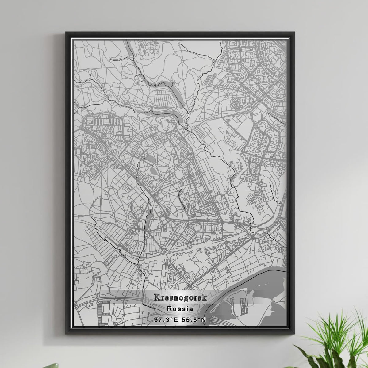 ROAD MAP OF KRASNOGORSK, RUSSIA BY MAPBAKES