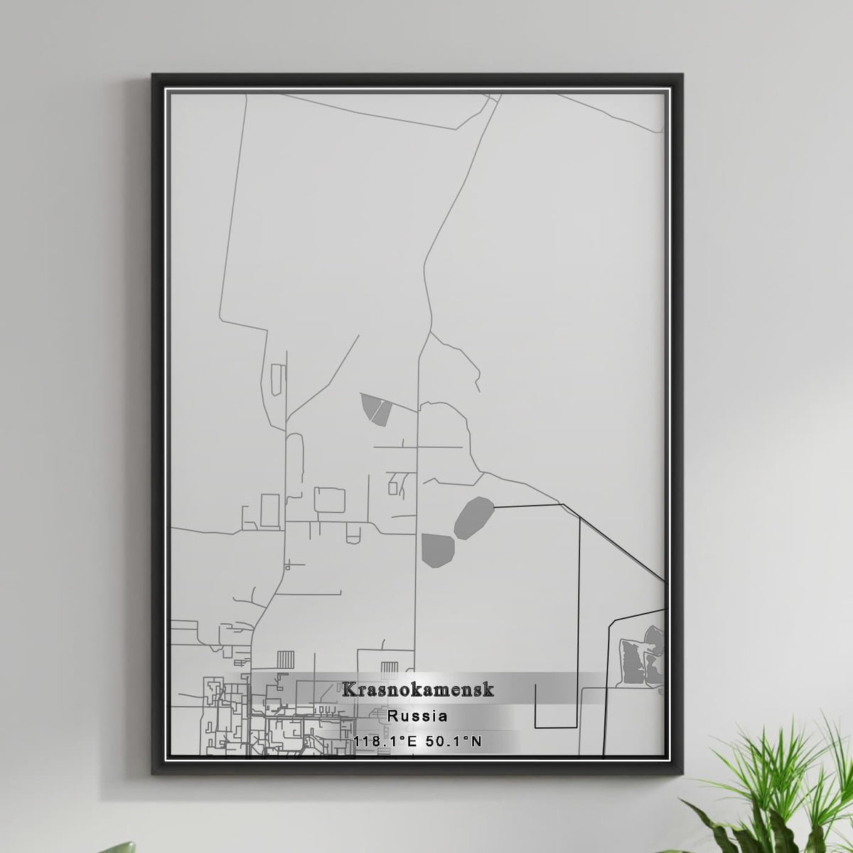ROAD MAP OF KRASNOKAMENSK, RUSSIA BY MAPBAKES
