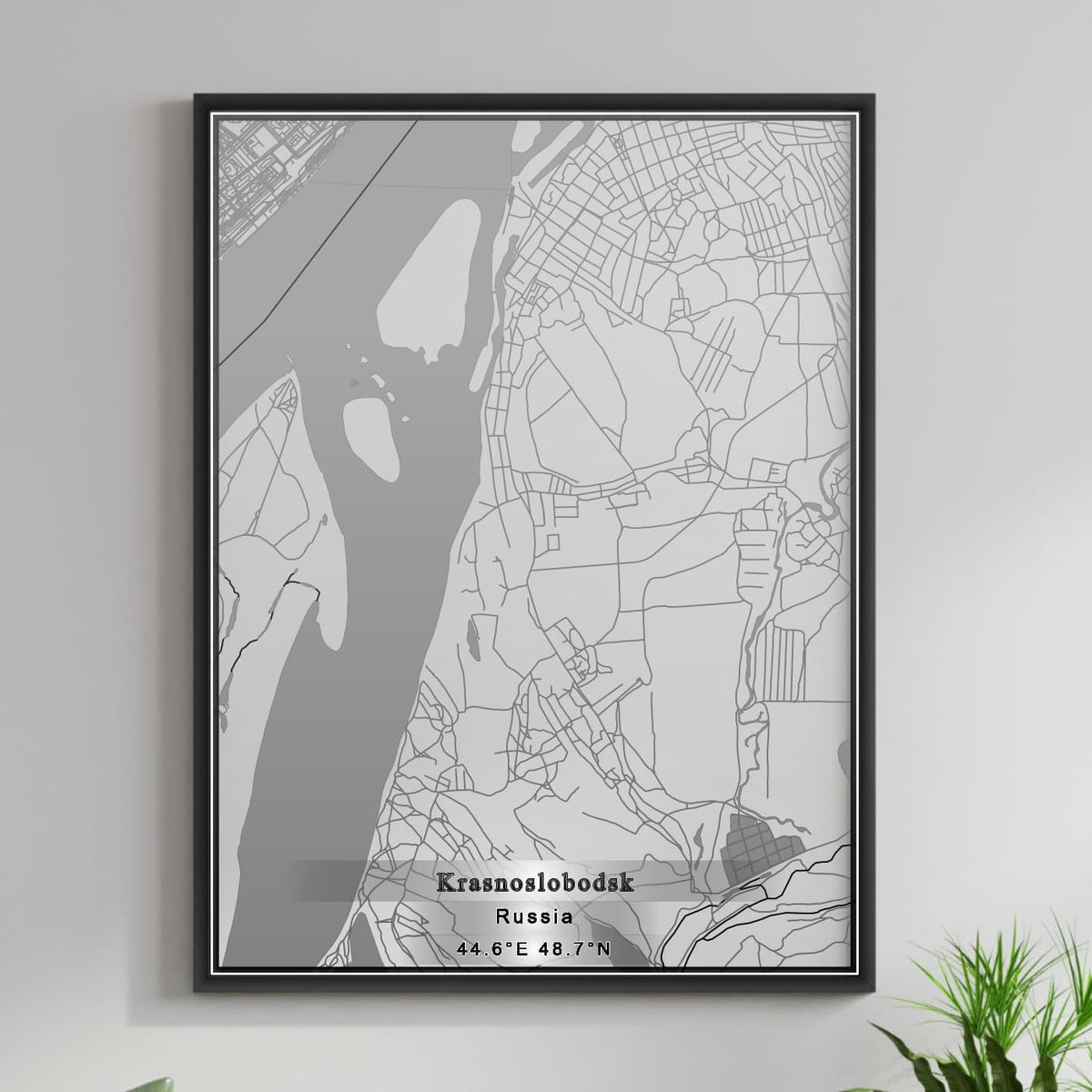 ROAD MAP OF KRASNOSLOBODSK, RUSSIA BY MAPBAKES