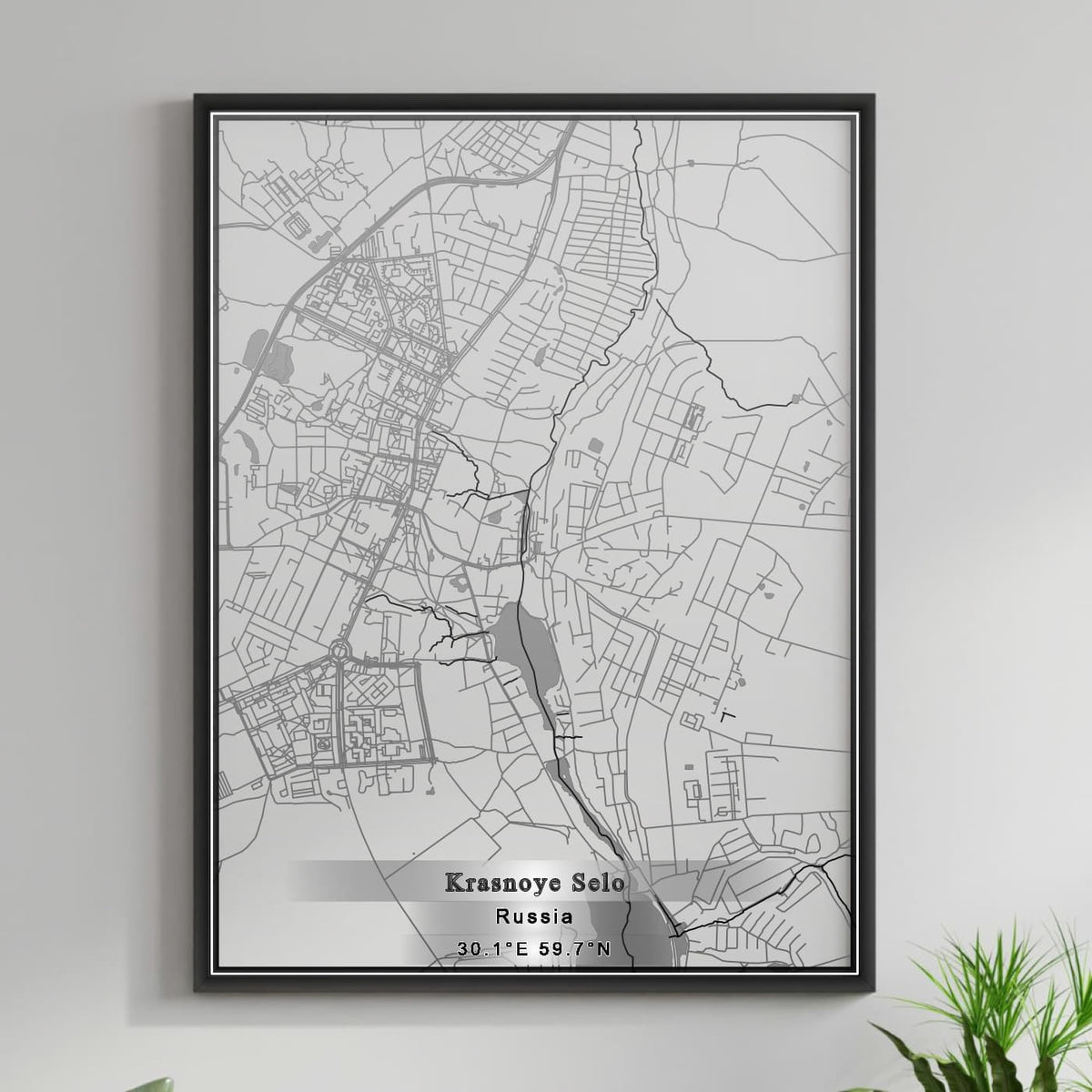 ROAD MAP OF KRASNOYE SELO, RUSSIA BY MAPBAKES