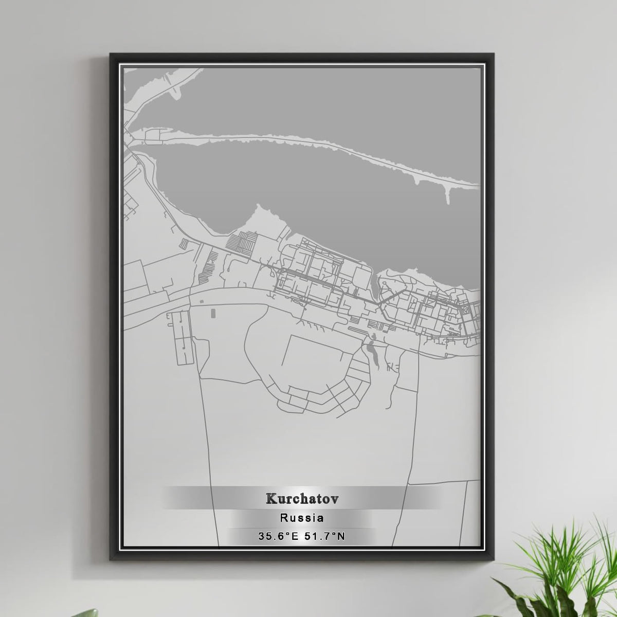 ROAD MAP OF KURCHATOV, RUSSIA BY MAPBAKES