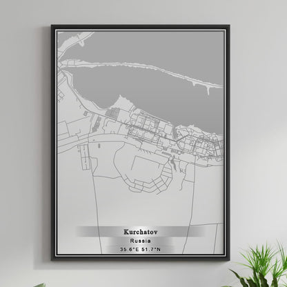 ROAD MAP OF KURCHATOV, RUSSIA BY MAPBAKES