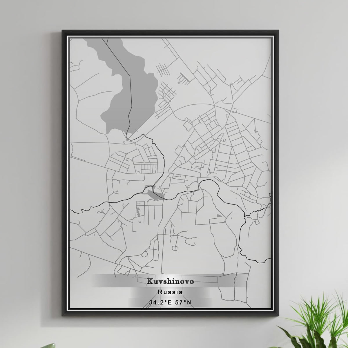ROAD MAP OF KUVSHINOVO, RUSSIA BY MAPBAKES
