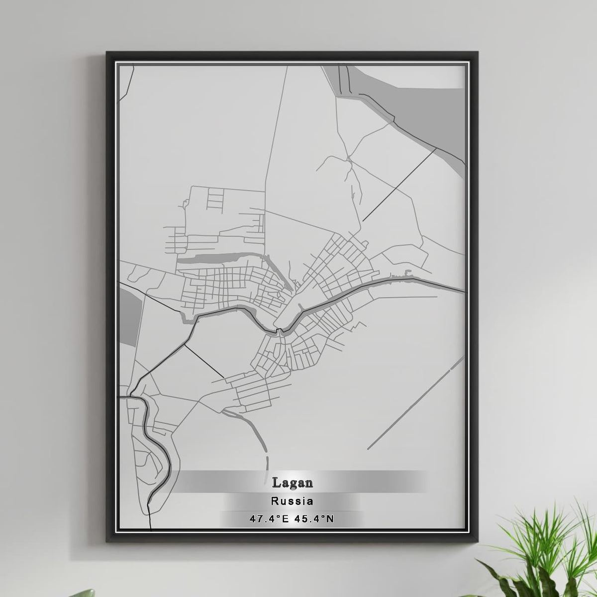 ROAD MAP OF LAGAN, RUSSIA BY MAPBAKES